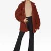 Women De La Creme Fashions Oversized Patch Pocket Borg Shacket