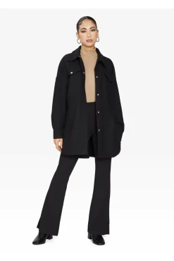 Women De La Creme Fashions Oversized Stud Button Shacket
