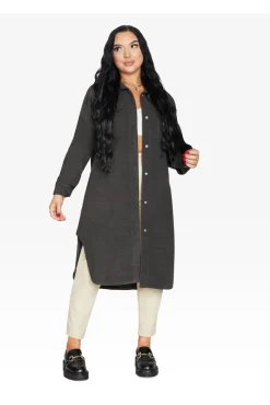 Women De La Creme Fashions Oversized Longline Shacket