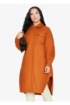 Women De La Creme Fashions Oversized Longline Shacket
