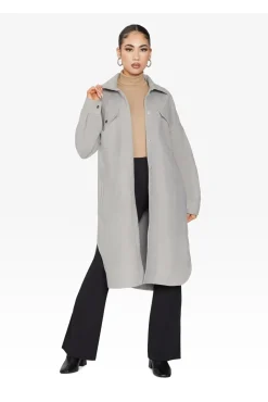 Women De La Creme Fashions Oversized Longline Shacket