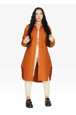 Women De La Creme Fashions Oversized Longline Shacket