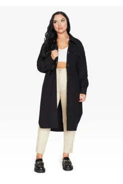 Women De La Creme Fashions Oversized Longline Shacket