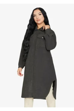 Women De La Creme Fashions Oversized Longline Shacket