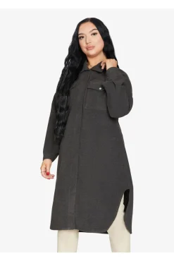 Women De La Creme Fashions Oversized Longline Shacket