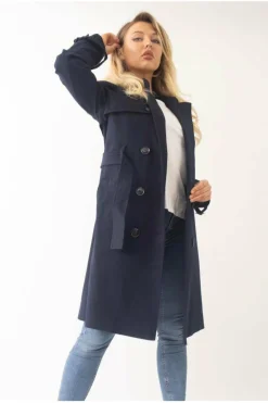 Women De La Creme Fashions Slim Fit Lightweight Trench Coat