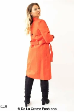Women De La Creme Fashions Slim Fit Lightweight Trench Coat