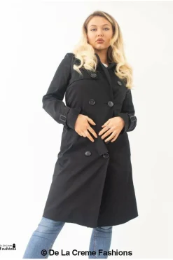 Women De La Creme Fashions Slim Fit Lightweight Trench Coat