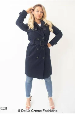 Women De La Creme Fashions Slim Fit Lightweight Trench Coat