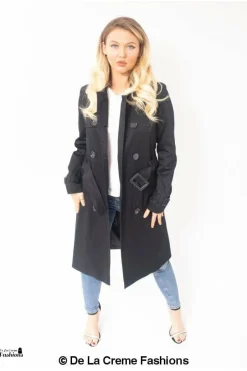 Women De La Creme Fashions Slim Fit Lightweight Trench Coat