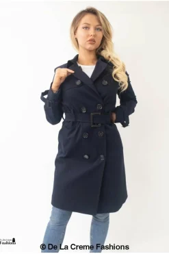 Women De La Creme Fashions Slim Fit Lightweight Trench Coat