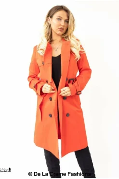 Women De La Creme Fashions Slim Fit Lightweight Trench Coat