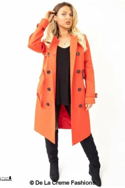 Women De La Creme Fashions Slim Fit Lightweight Trench Coat