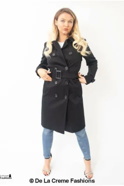 Women De La Creme Fashions Slim Fit Lightweight Trench Coat
