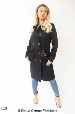 Women De La Creme Fashions Slim Fit Lightweight Trench Coat