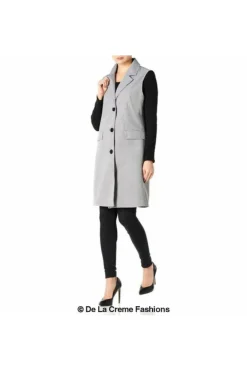 Women De La Creme Fashions Spring Summer Hip Length Blazer Coat