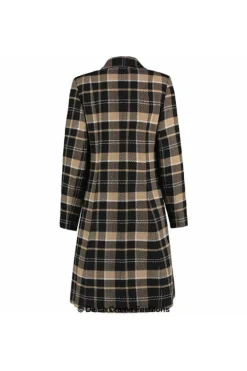 Women De La Creme Fashions Tartan Check Single Breasted Coat