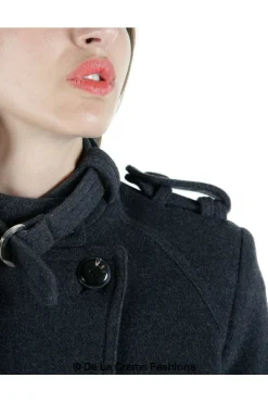 Women De La Creme Fashions Ventura Collarless Trench Coat