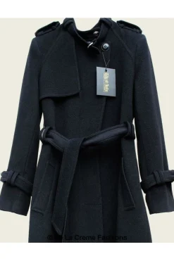 Women De La Creme Fashions Ventura Collarless Trench Coat