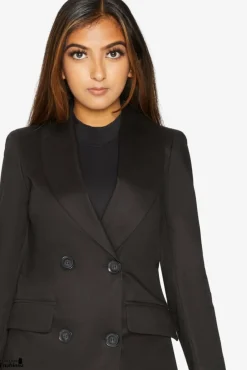 Women De La Creme Fashions Womens Double Breasted Longline Blazer