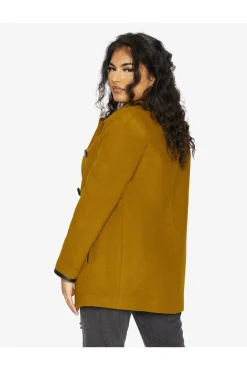 Women De La Creme Fashions Wool Blend Contrast Trim Coat