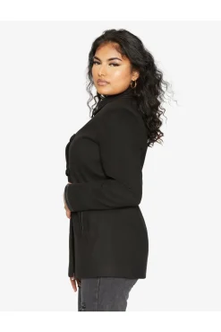 Women De La Creme Fashions Wool Blend Contrast Trim Coat