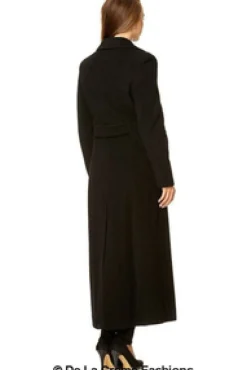 Women De La Creme Fashions Wool Blend Double Breasted Long Coat