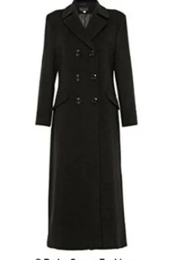 Women De La Creme Fashions Wool Blend Double Breasted Long Coat