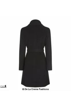 Women De La Creme Fashions Wool Blend Large Lapel Duster Coat