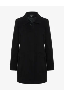 Women De La Creme Fashions Wool Blend Hip Length Covert Coat