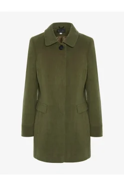 Women De La Creme Fashions Wool Blend Hip Length Covert Coat