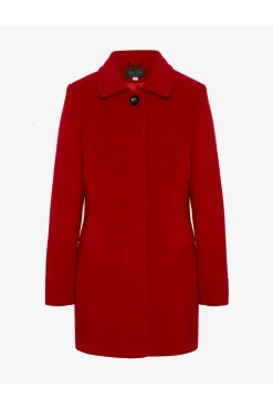 Women De La Creme Fashions Wool Blend Hip Length Covert Coat