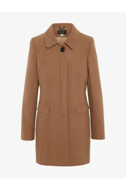 Women De La Creme Fashions Wool Blend Hip Length Covert Coat