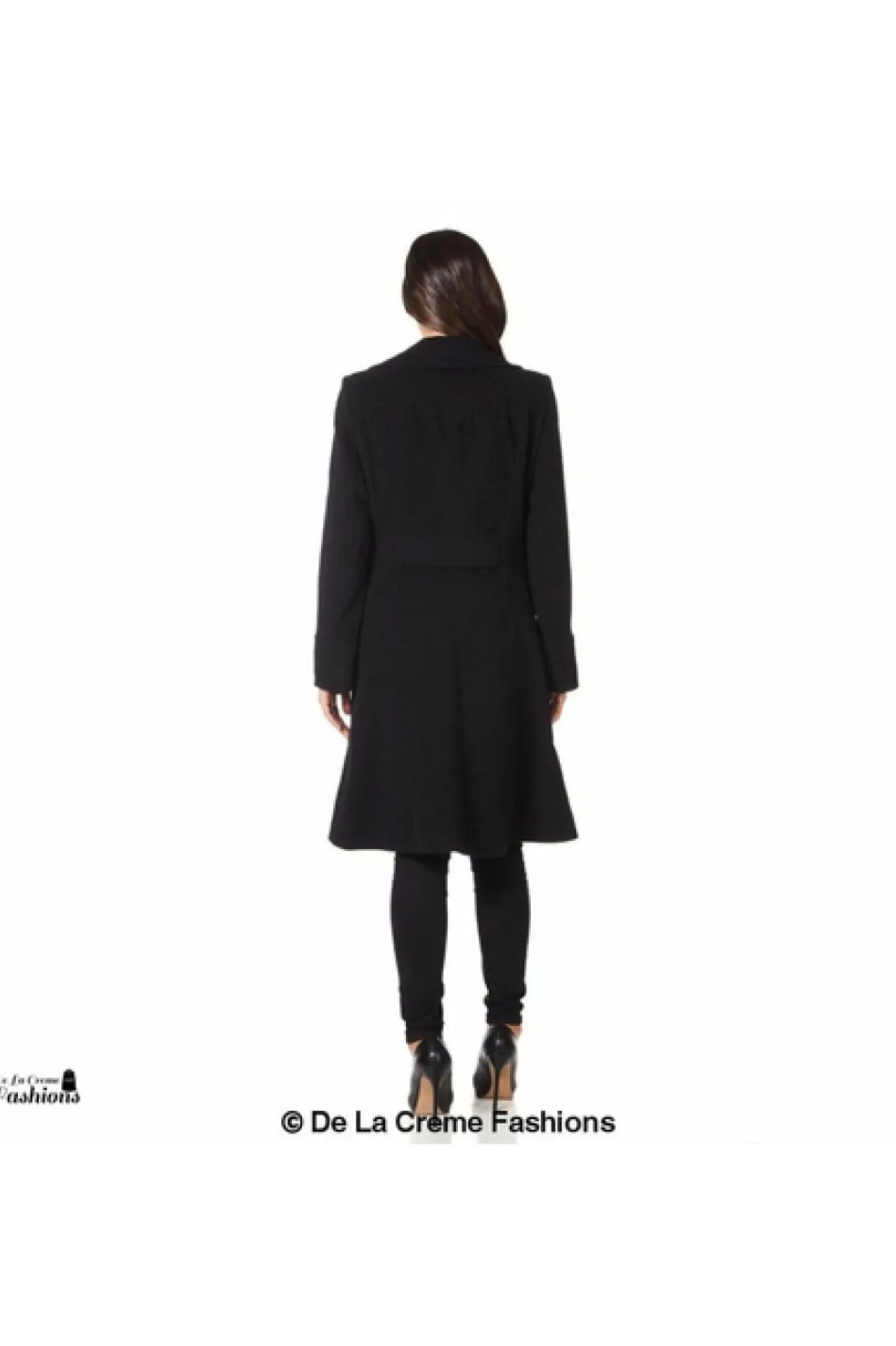 Women De La Creme Fashions Wool Blend Double Breasted Midi Coat