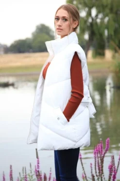 Women Double Second Belted Gilet Puffer