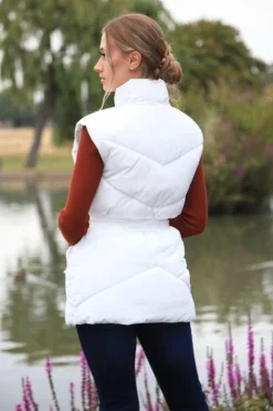 Women Double Second Belted Gilet Puffer