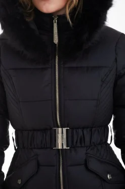 Women Double Second Belted Short Puffer