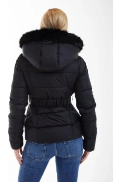 Women Double Second Belted Short Puffer