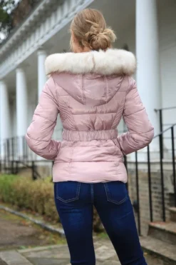 Women Double Second Belted Short Puffer