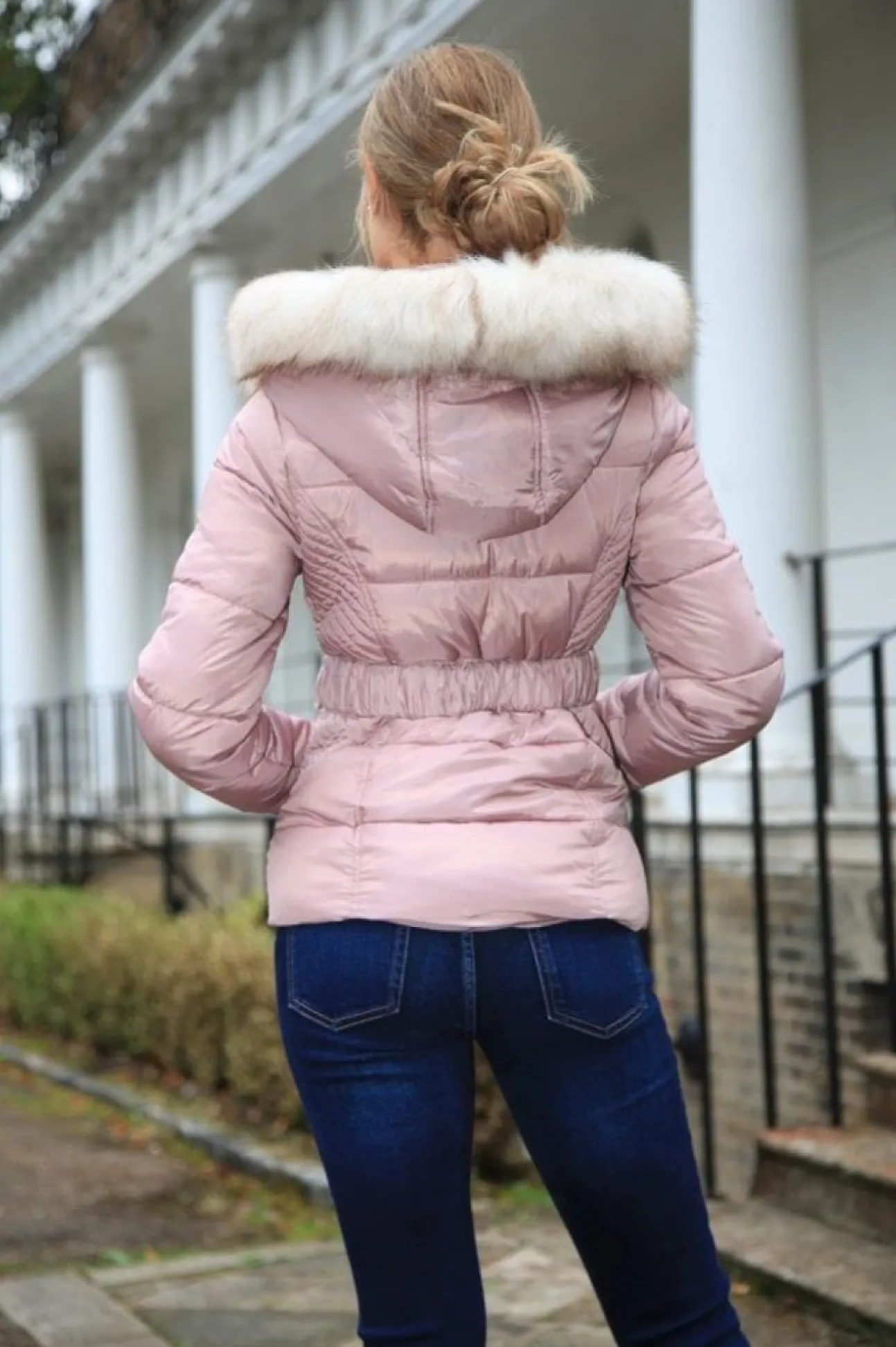 Women Double Second Belted Short Puffer