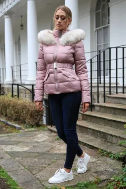 Women Double Second Belted Short Puffer