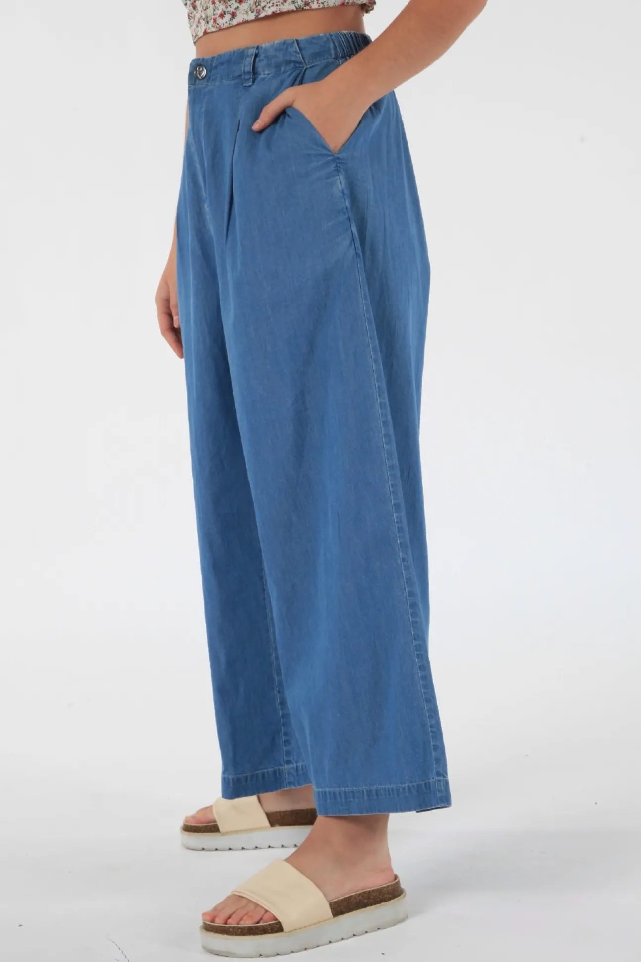 Women Double Second Chambray Pants