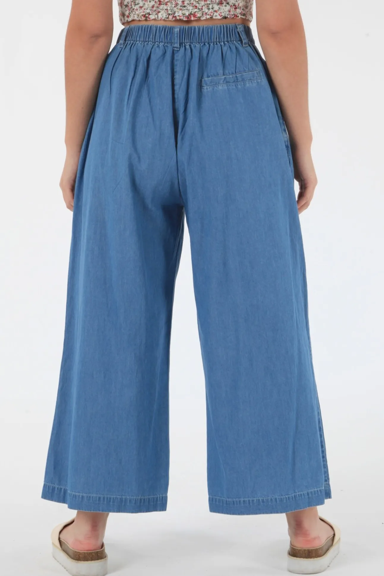 Women Double Second Chambray Pants