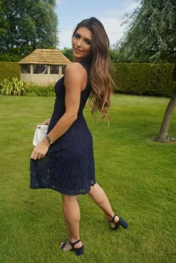 Women Double Second Fit And Flare Lace Dress