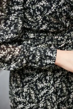 Women Double Second Floral Print Wrap Dress