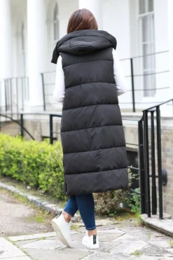 Women Double Second Long Lux Wrap Gilet Puffer