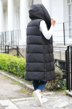Women Double Second Long Lux Wrap Gilet Puffer