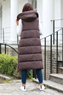 Women Double Second Long Lux Wrap Gilet Puffer