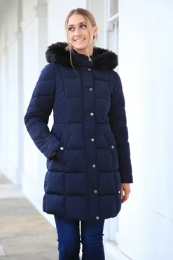 Women Double Second Long Puffer With Fur Collar