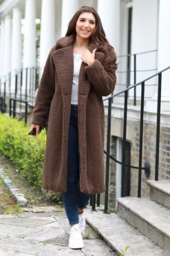 Women Double Second Longline Fur Teddy Coat